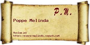 Poppe Melinda névjegykártya