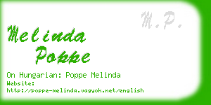 melinda poppe business card